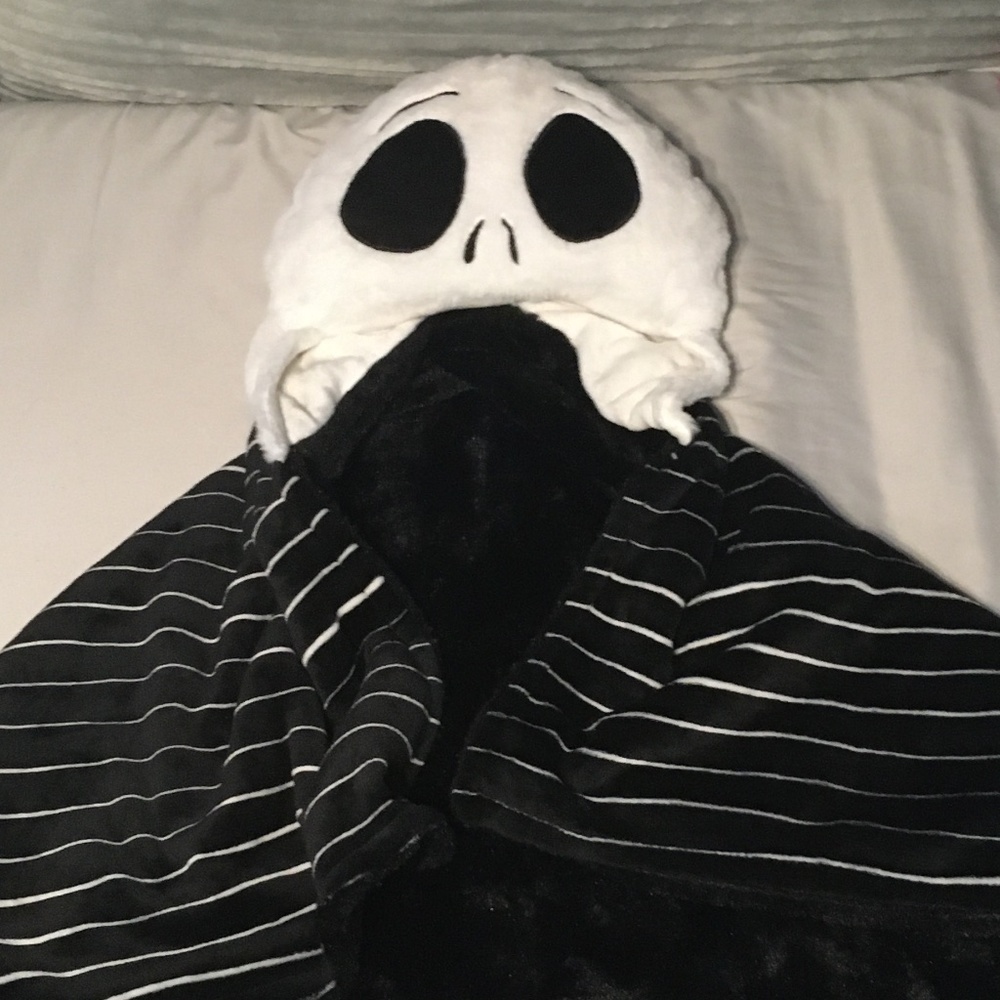 Nightmare Before Christmas kids jack skeleton hooded blanket